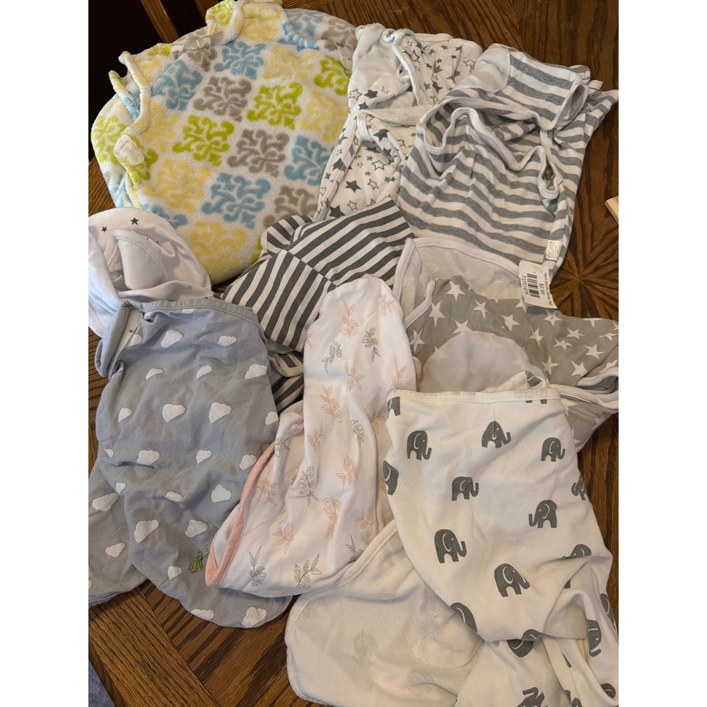 9pc Baby Sleep Sack Swaddle Bundle Blankets & Beyond SwaddleMe Fleece Cotton Mix